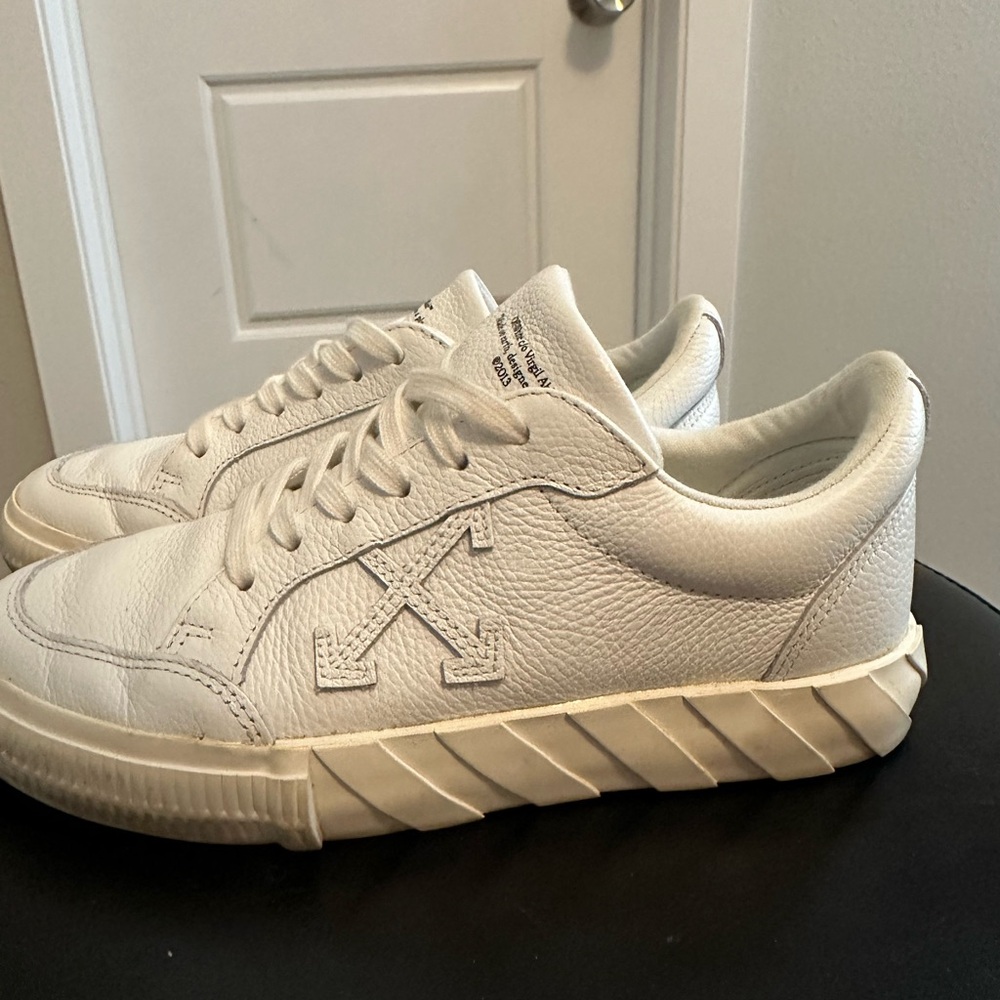 Off-White Cream Canvas Sneakers